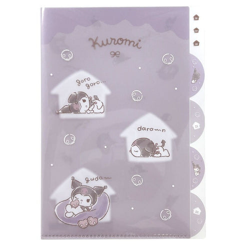 CINNAMOROLL MPLAN & Sanrio Collab Lazy Life A4 5 Pocket Index Clear Folder Pocket Folder Paper File Folder Plastic Folder | H310 X W220