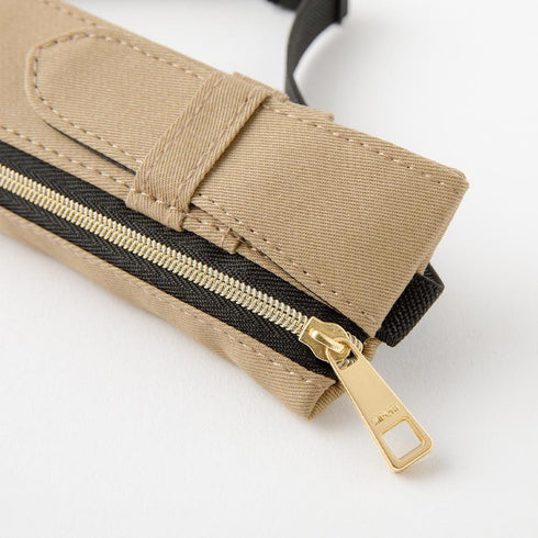 BEIGE Midori Book Band Pen Case B6 - A5 Midori Pen Case Beige Midori Pen Case Canvas Pen Case Adjustable Midori Adjustable Pencil Case