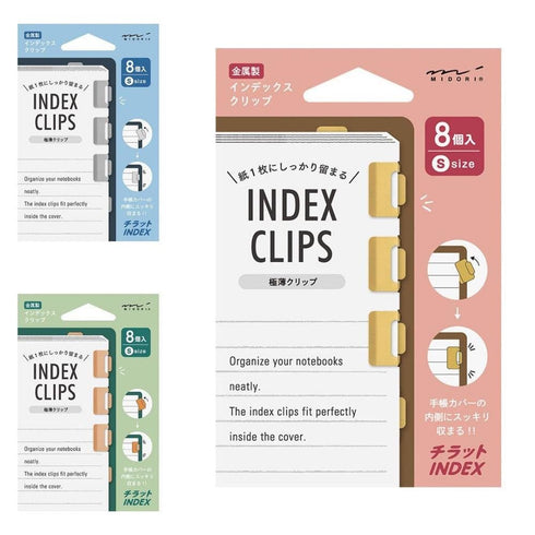 ORANGE Midori SMALL Chiratto Metal Index Tabs Index Clips COPPER Rose Gold Index Clip Tab Index Clip | 43431
