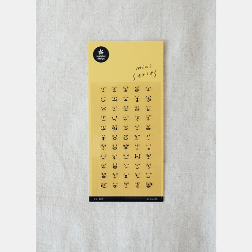 Suatelier Sonia PVC Transparent Stickers Mini Series 105 | Deco 01 Smile Face Mood Tracker