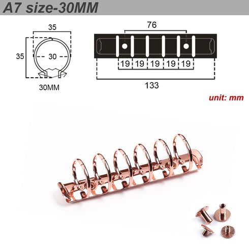 Ring Binder Replacement Kit Ring Binder Mechanism Planner Rings with Hardware for Ring Planner | A5, A6, A7 & Personal