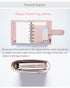 Moterm Genuine Leather Card Holder Flyleaf for Ring Planner with 6 Card Slots And Middle Pocket ID Credit Card Bag Binder Accessory
