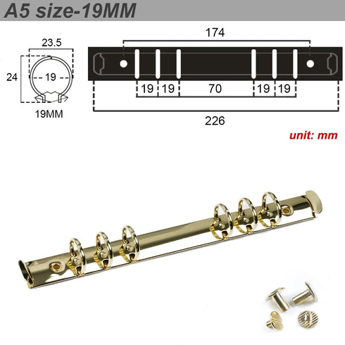Ring Binder Replacement Kit Ring Binder Mechanism Planner Rings with Hardware for Ring Planner | A5, A6, A7 & Personal