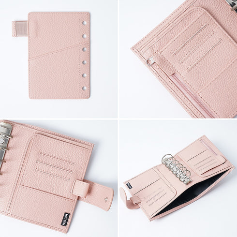 Moterm Luxe 2.0 Series Binder Pocket Size Planner Pebbled Grain Leather A7 Notebook with 30MM Ring