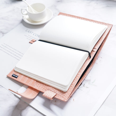 Moterm Original Series B6 Plus Cover Genuine Croc Grain Cowhide for B6 Stalogy Notebook Planner Organizer Agenda Journal Diary