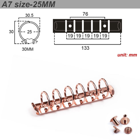 Ring Binder Replacement Kit Ring Binder Mechanism Planner Rings with Hardware for Ring Planner | A5, A6, A7 & Personal