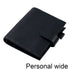 Moterm Luxe Personal Wide Litchi Grain Leather Planner 30 MM Silver Rings Notebook Organizer Agenda LARGE BACK POCKET