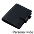Moterm Luxe Personal Wide Litchi Grain Leather Planner 30 MM Silver Rings Notebook Organizer Agenda LARGE BACK POCKET