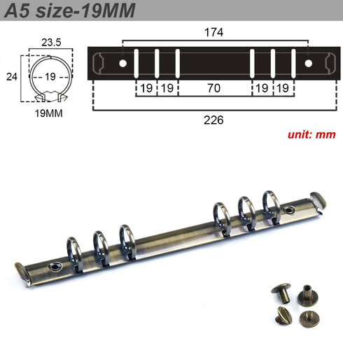 Ring Binder Replacement Kit Ring Binder Mechanism Planner Rings with Hardware for Ring Planner | A5, A6, A7 & Personal