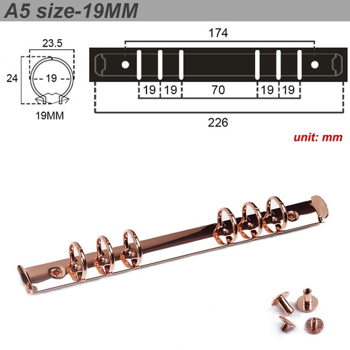 Ring Binder Replacement Kit Ring Binder Mechanism Planner Rings with Hardware for Ring Planner | A5, A6, A7 & Personal