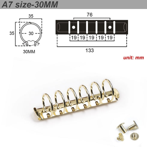 Ring Binder Replacement Kit Ring Binder Mechanism Planner Rings with Hardware for Ring Planner | A5, A6, A7 & Personal