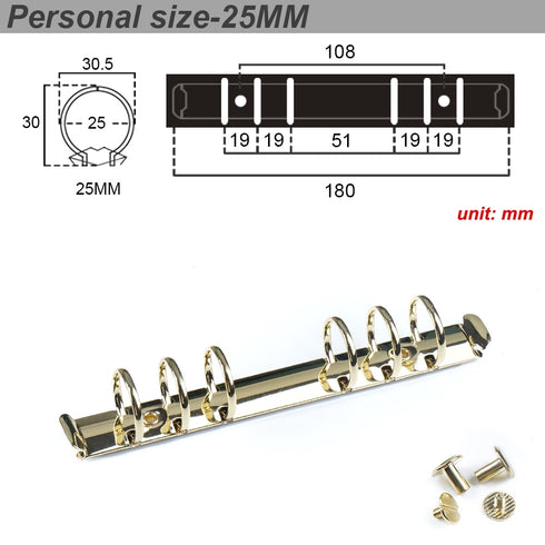 Ring Binder Replacement Kit Ring Binder Mechanism Planner Rings with Hardware for Ring Planner | A5, A6, A7 & Personal