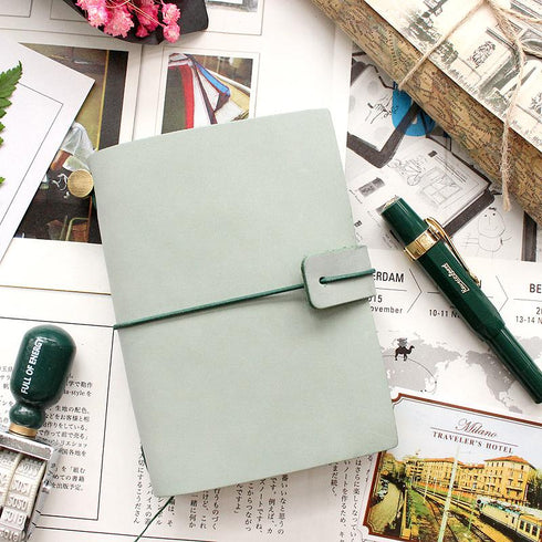 Travelers Notebook Genuine Leather Cover PASTEL Planner Vintage Retro Personal Diary Office School Stationery Gifts Supplie