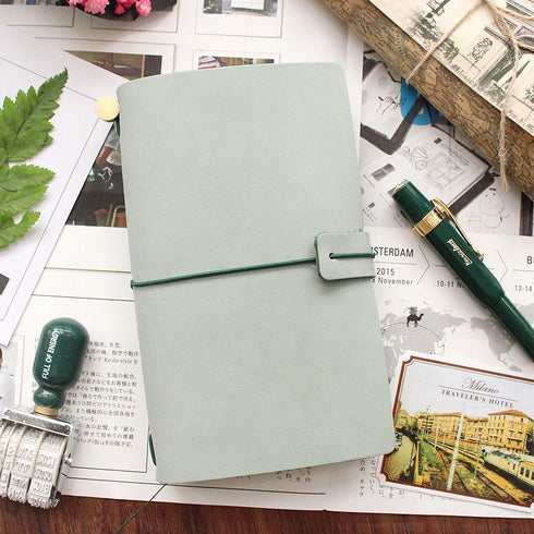 Travelers Notebook Genuine Leather Cover PASTEL Planner Vintage Retro Personal Diary Office School Stationery Gifts Supplie