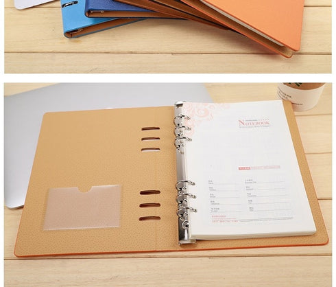 Vegan Leather Binder A4 A6 B5 A5 Spiral Notebook Planner Agenda