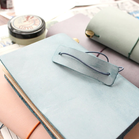Travelers Notebook Genuine Leather Cover PASTEL Planner Vintage Retro Personal Diary Office School Stationery Gifts Supplie