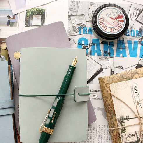 Travelers Notebook Genuine Leather Cover PASTEL Planner Vintage Retro Personal Diary Office School Stationery Gifts Supplie