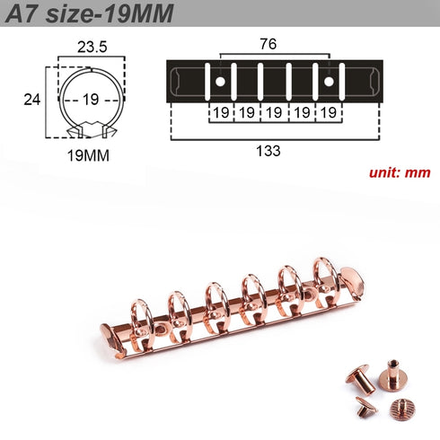 Ring Binder Replacement Kit Ring Binder Mechanism Planner Rings with Hardware for Ring Planner | A5, A6, A7 & Personal