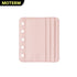 Moterm Genuine Leather Card Holder Flyleaf for Ring Planner with 6 Card Slots And Middle Pocket ID Credit Card Bag Binder Accessory