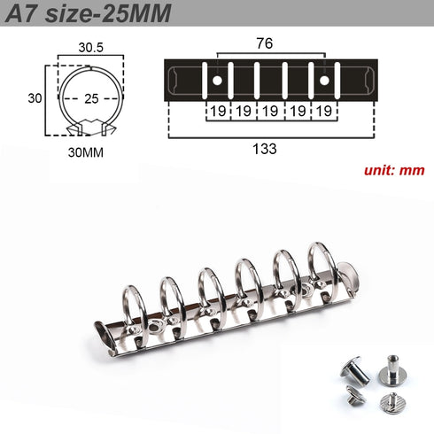 Ring Binder Replacement Kit Ring Binder Mechanism Planner Rings with Hardware for Ring Planner | A5, A6, A7 & Personal