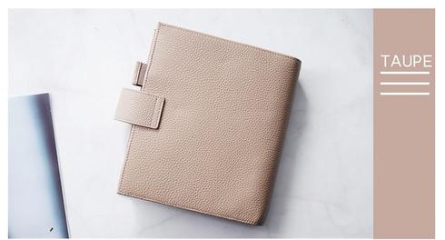 Moterm Luxe Personal Wide Litchi Grain Leather Planner 30 MM Silver Rings Notebook Organizer Agenda LARGE BACK POCKET