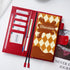 Moterm Firm Pebbled Grain Leather A5 A6 B6 Weeks Cherry Red Color Genuine Cowhide Planner Rings Notebook Cover Diary Agenda Organizer Journey