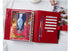 Moterm Firm Pebbled Grain Leather A5 A6 B6 Weeks Cherry Red Color Genuine Cowhide Planner Rings Notebook Cover Diary Agenda Organizer Journey