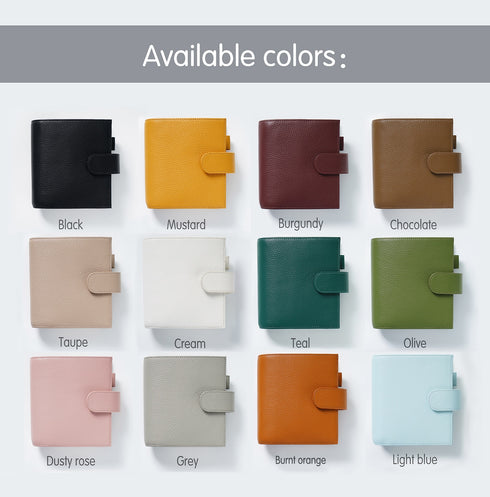 Moterm Luxe 2.0 Series Binder Pocket Size Planner Pebbled Grain Leather A7 Notebook with 30MM Ring