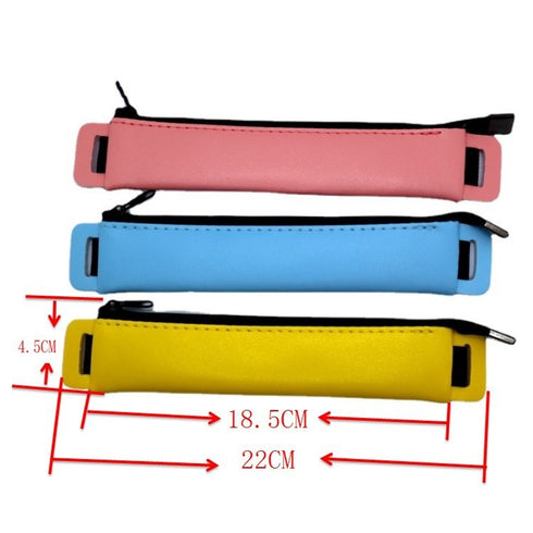 Vegan Leather Book Band Buckle Expandable Pencil Case Pen Bag | 195mm X 45mm