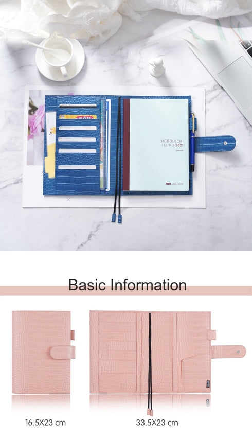 Moterm A5 CROC GRAIN Genuine Leather Original Notebook Cover Diary Planner Croc Grain Organizer