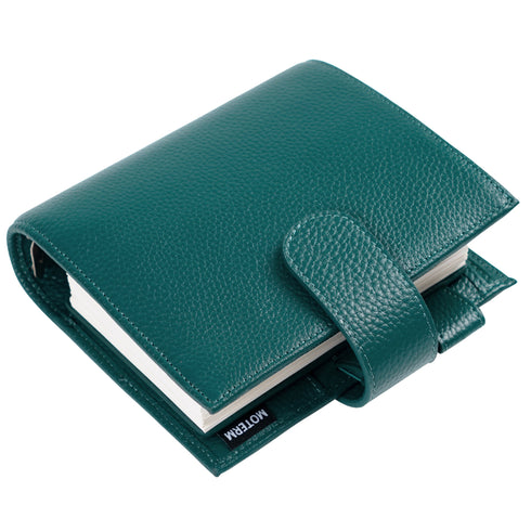 Moterm Luxe 2.0 Series Binder Pocket Size Planner Pebbled Grain Leather A7 Notebook with 30MM Ring
