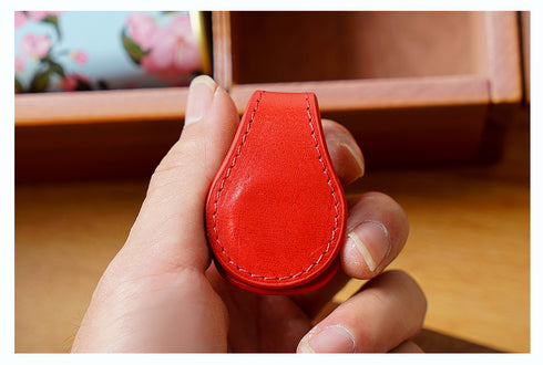 Moterm Full Grain Leather New Style Asymmetric Magnetic Clip Durable Planner Accessory Strong Magnetic Force Paper Clip Bookmark