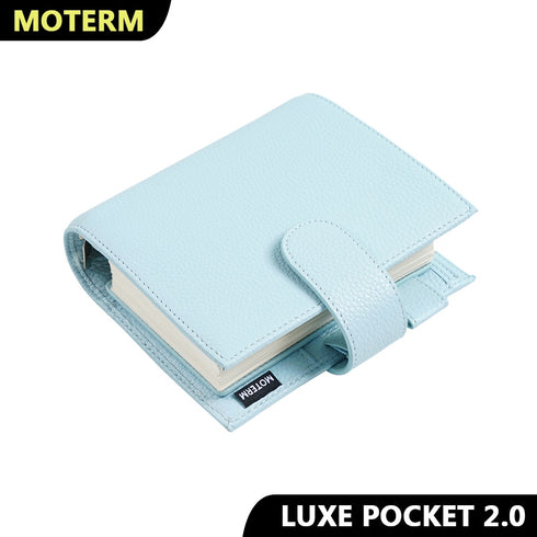 Moterm Luxe 2.0 Series Binder Pocket Size Planner Pebbled Grain Leather A7 Notebook with 30MM Ring