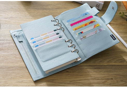 Moterm Genuine Leather Regular Personal Size Planner with 25MM Binder Rings Notebook Agenda Organizer Diary Journal