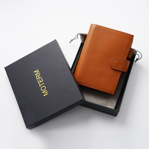 Moterm Genuine Leather Regular Personal Size Planner with 25MM Binder Rings Notebook Agenda Organizer Diary Journal