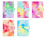 Tie Dyed Marble Color A6 Vegan Leather DIY Binder Notebook Cover Diary Agenda Planner Cover
