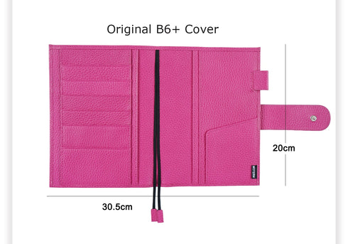 Moterm Firm Pebbled Grain Leather A5 A6 B6 Weeks Fuchsia Rose Color Genuine Cowhide Planner Rings Notebook Cover Diary Agenda Organizer Journey