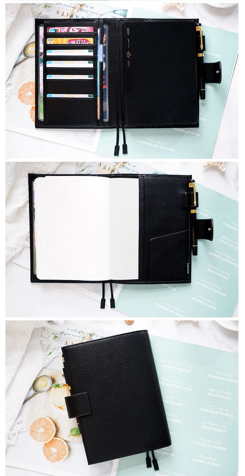 Moterm Original Series B6 Plus Cover for B6 Stalogy Notebook Genuine Pebbled Grain Cowhide Planner Organizer Agenda Journal