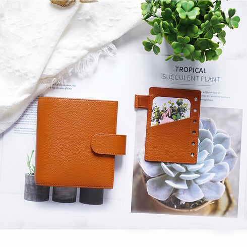 Moterm Luxe 2.0 Series Binder Pocket Size Planner Pebbled Grain Leather A7 Notebook with 30MM Ring