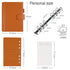 Moterm Genuine Leather Regular Personal Size Planner with 25MM Binder Rings Notebook Agenda Organizer Diary Journal