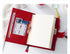 Moterm Firm Pebbled Grain Leather A5 A6 B6 Weeks Cherry Red Color Genuine Cowhide Planner Rings Notebook Cover Diary Agenda Organizer Journey
