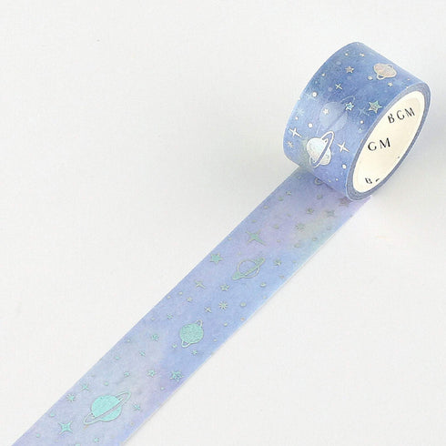BGM Macaroon Galaxy Macaroon Galaxy Purple Universe SILVER FOIL Washi Tape