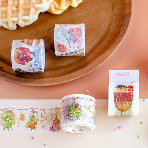 BGM Sweets Dessert Waffles Cupcakes Cake GOLD FOIL Washi Tape