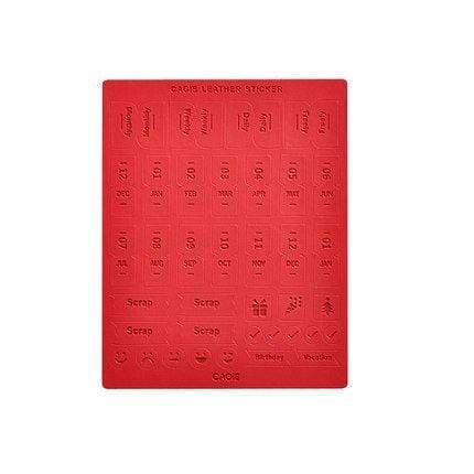 Colorful DARK BLUE Cagie PU Leather Monthly Index Tabs