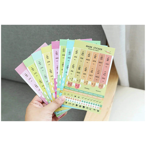 Colorful Four Colors Index Tabs Monthly Index Tabs Weekly Index Tabs Daily Index Tabs Self-Adhesive Tabs Planner
