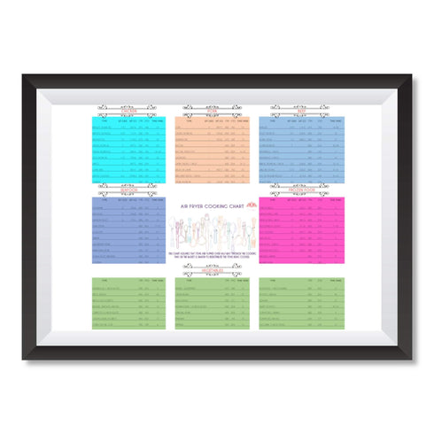 DIGITAL PRINTABLE Air Fryer Cooking Chart, Air Fryer Temp Chart, Air Fryer Time Chart, Metric & Imperial | A4