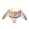 Fountain Pen Nib Paper Clip ROSE GOLD Copper Nib Five Paper Clips