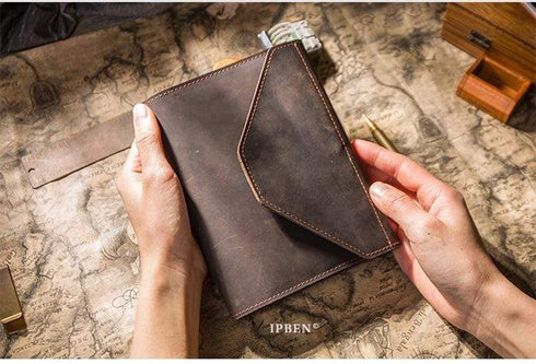 Genuine Leather Traveler's Notebook Techo Cover | A5 A6