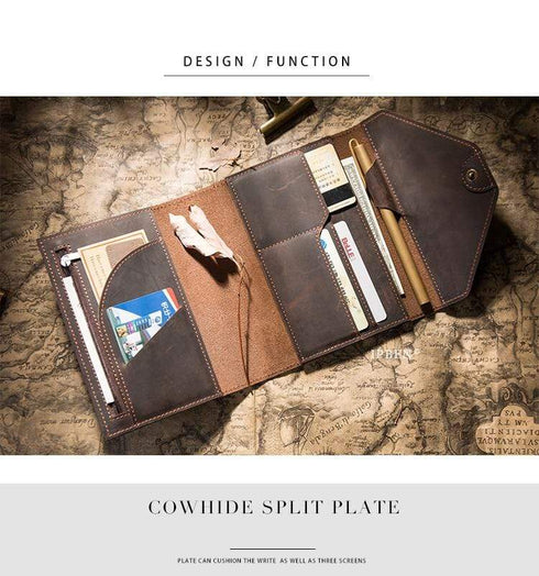 Genuine Leather Traveler's Notebook Techo Cover | A5 A6