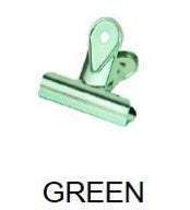 GREEN Bulldog Binder Paper Clips - Five sizes & Seven Colors!! Super cute very strong!